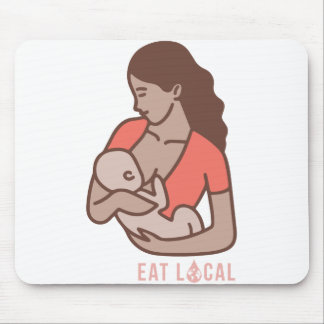 Eat Local- Medium Skin Tone Design Mouse Mat