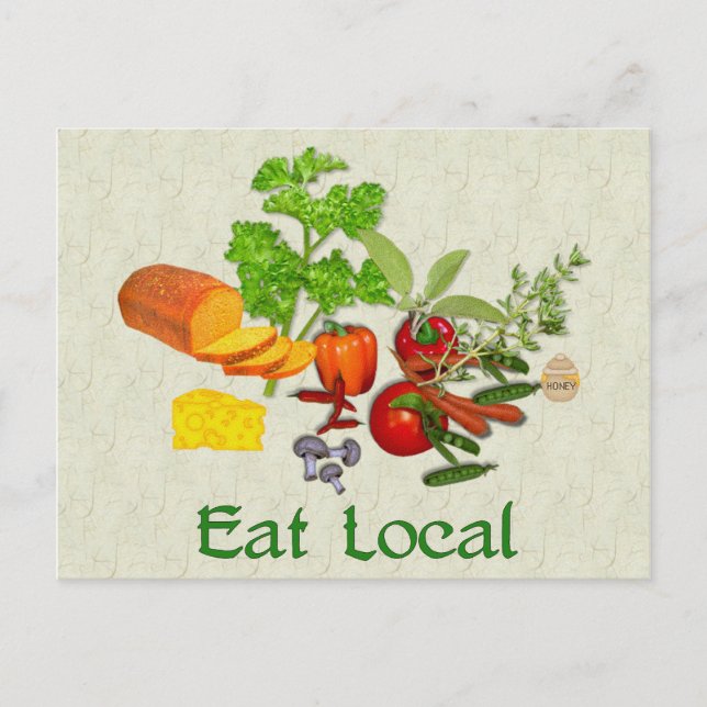 Eat Local Postcard (Front)