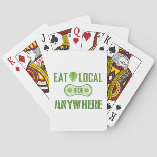 Eat Local, Ride Anywhere Playing Cards