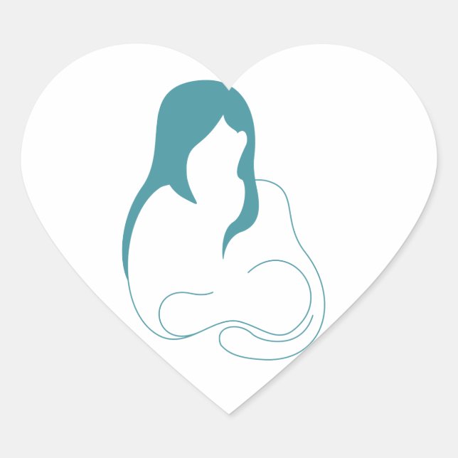 Eat Local Support Breastfeeding Nursing Moms Heart Sticker (Front)
