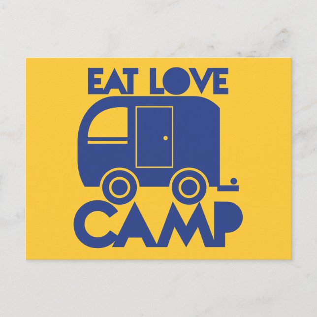 EAT LOVE CAMP POSTCARD (Front)