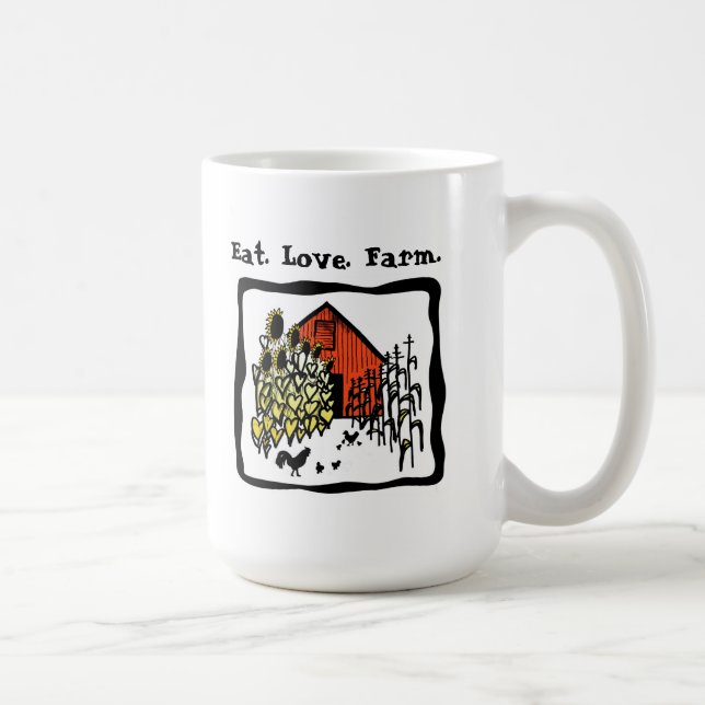Eat. Love. Farm. Coffee Mug (Right)