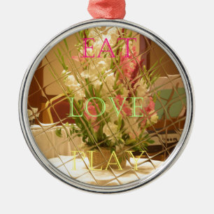 Eat Love Play Flowers for all beautiful seasonal o Metal Tree Decoration