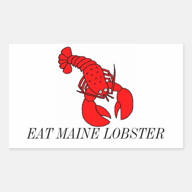 Eat Maine Lobster Stickers (Front)