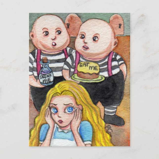 Eat me and drink me postcard (Front)