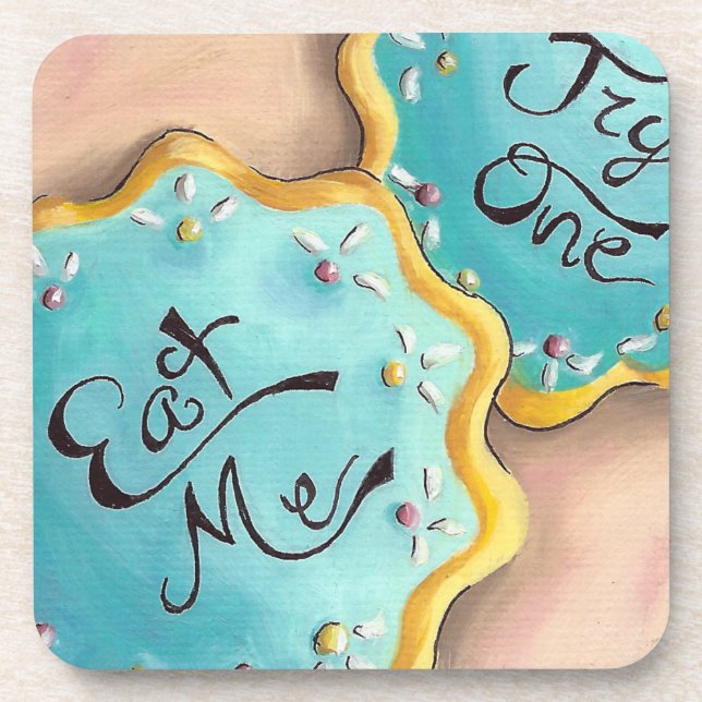Eat Me Coaster Alice in Wonderland Coaster (Front)