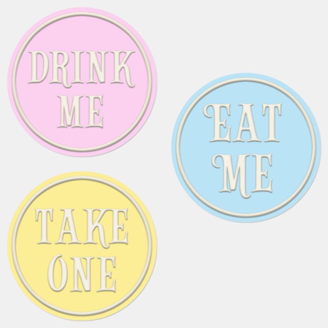 "Eat Me, Drink Me, Take One" Wonderland Tea Party (Group)