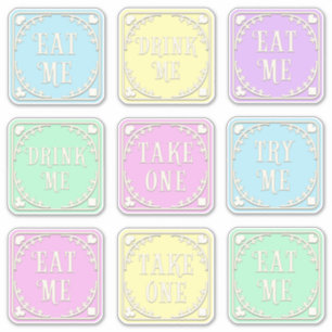 "Eat Me" "Drink Me" Wonderland Tea Party Whimsical