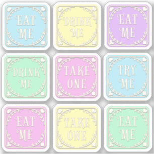 "Eat Me" "Drink Me" Wonderland Tea Party Whimsical