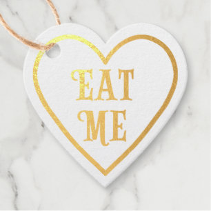 "Eat Me" Enticing Valentine's Treats Gold Favour Tags
