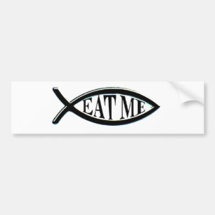 Eat Me Fish Bumper Sticker