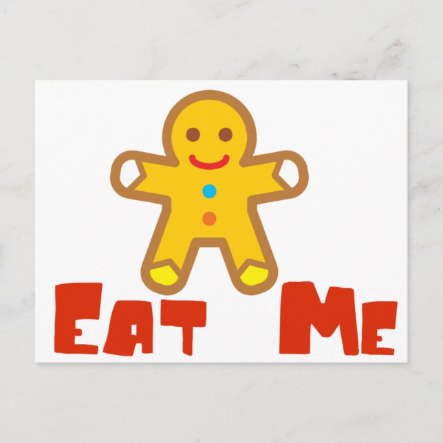 Eat me Gingerbread man Holiday Humour (Front)