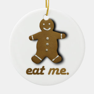 EAT ME GINGERBREAD -.png Ceramic Tree Decoration