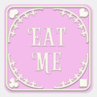 "Eat Me" Wonderland Tea Party Enticing Pink
