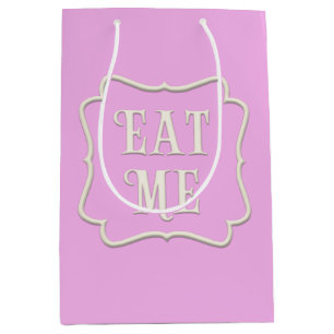 "Eat Me" Wonderland Tea Party Pretty Pink Medium Gift Bag
