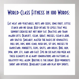 Eat meat and vegetables, nuts and seeds, some f... poster