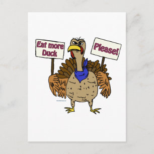 Eat More Duck - Talking Turkey Postcard