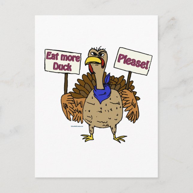 Eat More Duck - Talking Turkey Postcard (Front)