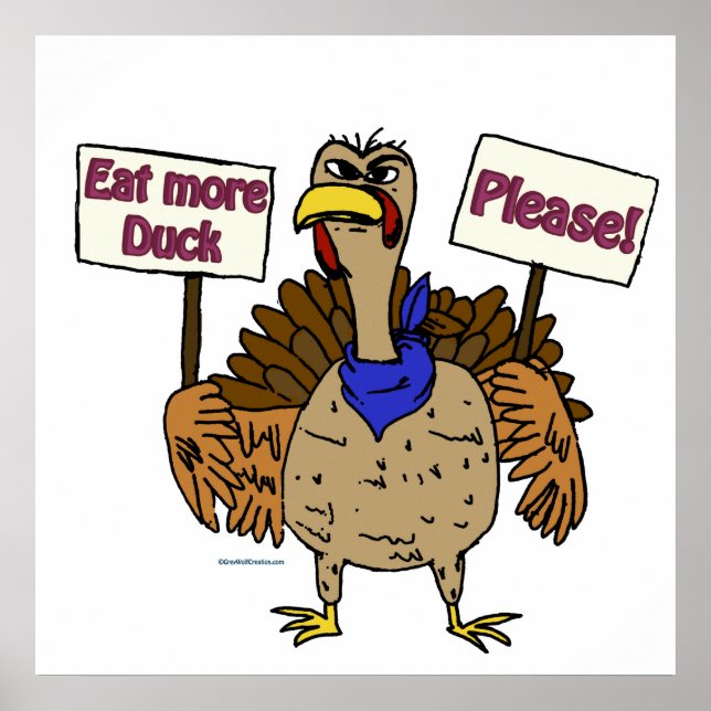 Eat More Duck - Talking Turkey Poster (Front)