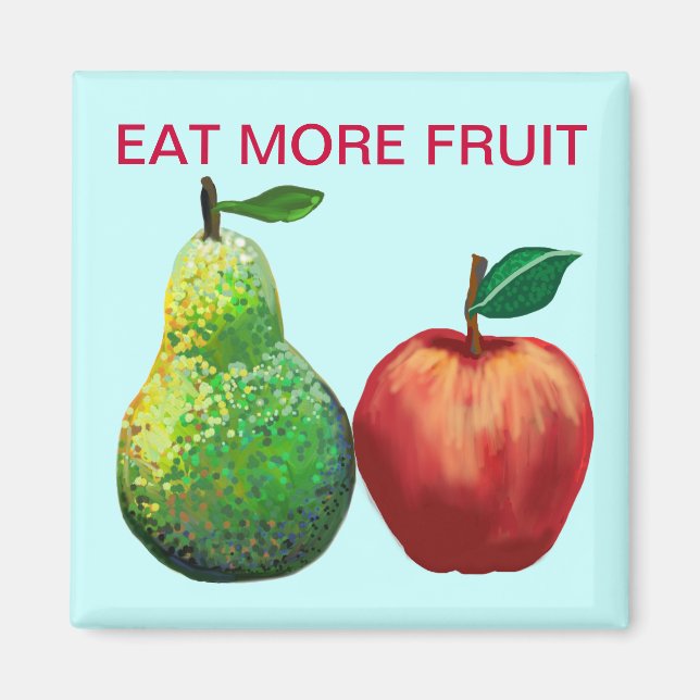 Eat more fruit - apple and pear magnet (Front)