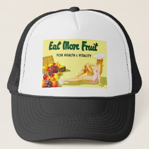 Eat More Fruit - Vintage Advertisement ca 1940s Trucker Hat
