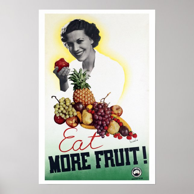 Eat More Fruit  ~ Vintage Australia Travel Poster (Front)