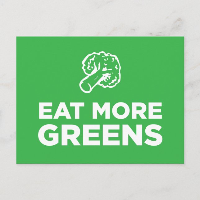 Eat More Greens Postcard (Front)