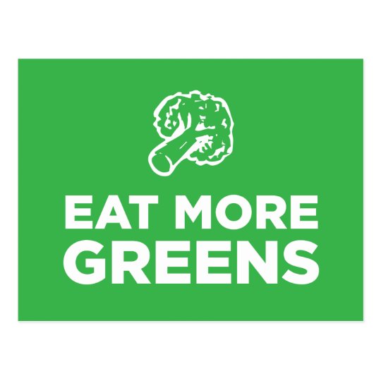 Eat More Greens Postcard