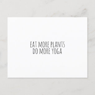 Eat more plants do more yoga-vegan-vegetarian-yoga postcard