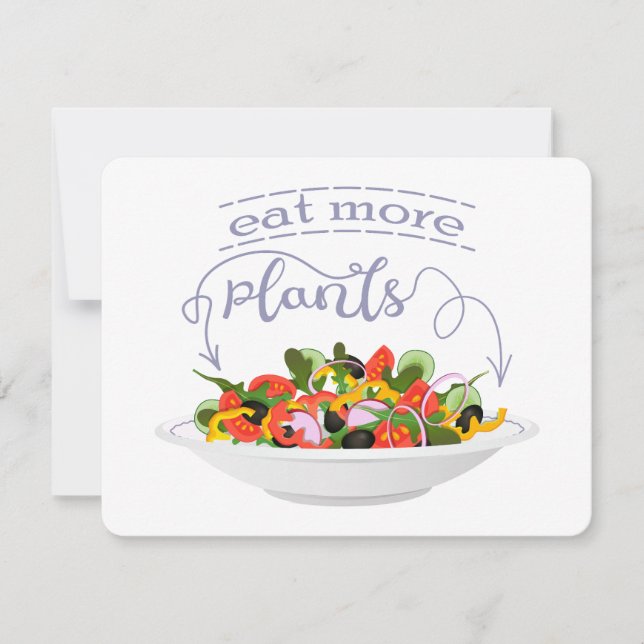 Eat more plants fresh salad motivation lettering (Front)