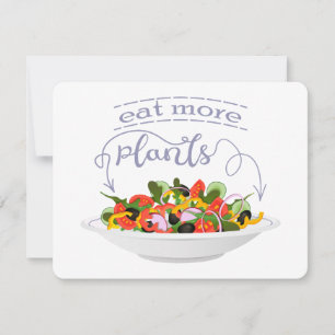 Eat more plants fresh salad motivation lettering