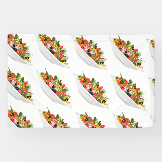 Eat more plants fresh salad motivation lettering banner (Horizontal)