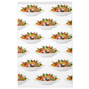 Eat more plants fresh salad motivation lettering calendar