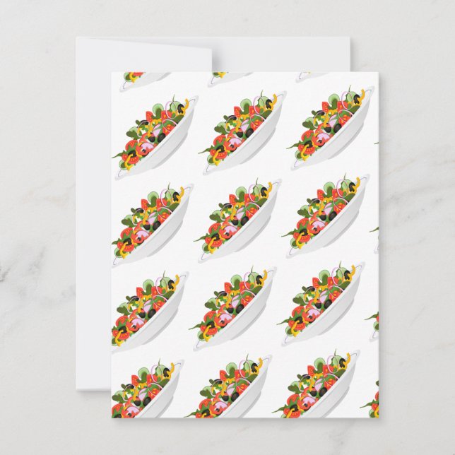 Eat more plants fresh salad motivation lettering card (Front)