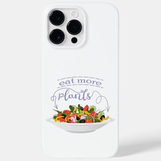 Eat more plants fresh salad motivation lettering Case-Mate iPhone case (Back)