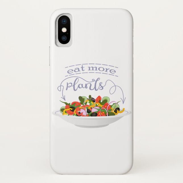 Eat more plants fresh salad motivation lettering Case-Mate iPhone case (Back)