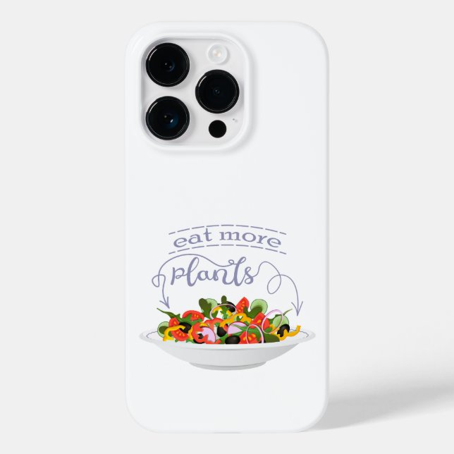 Eat more plants fresh salad motivation lettering Case-Mate iPhone case (Back)