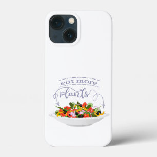 Eat more plants fresh salad motivation lettering iPhone 13 mini case
