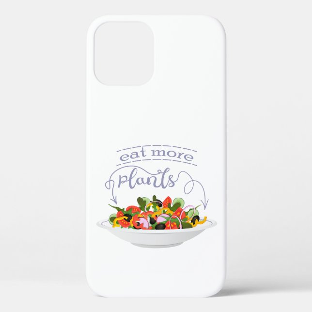 Eat more plants fresh salad motivation lettering Case-Mate iPhone case (Back)