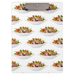 Eat more plants fresh salad motivation lettering clipboard