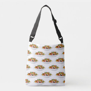 Eat more plants fresh salad motivation lettering crossbody bag