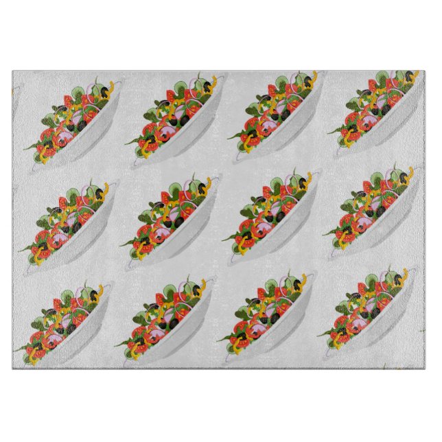 Eat more plants fresh salad motivation lettering cutting board (Front)