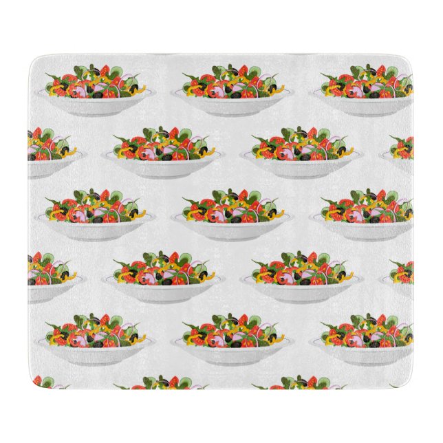 Eat more plants fresh salad motivation lettering cutting board (Front)