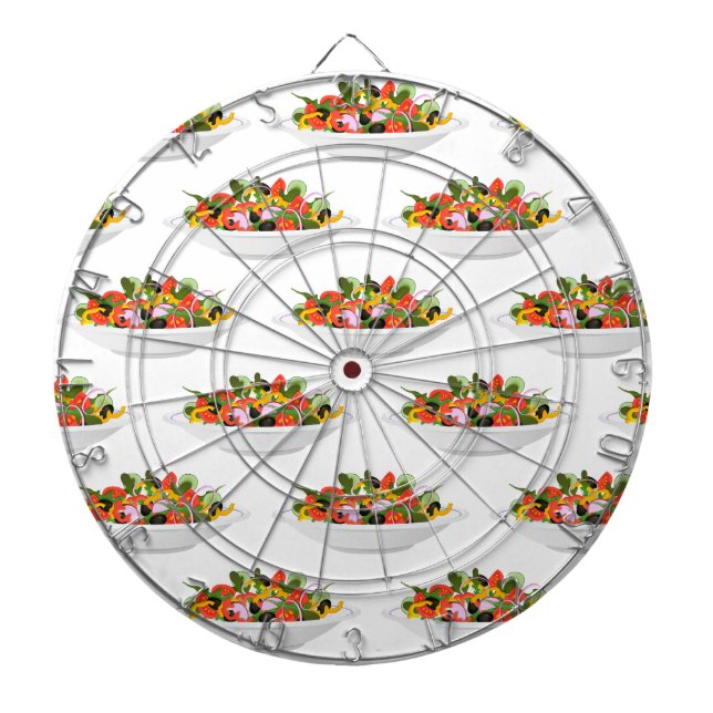 Eat more plants fresh salad motivation lettering dartboard (Front)