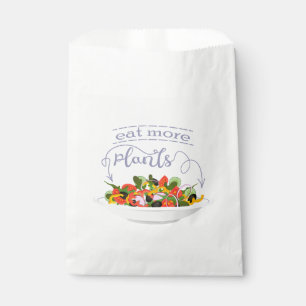 Eat more plants fresh salad motivation lettering favour bags