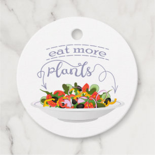 Eat more plants fresh salad motivation lettering favour tags