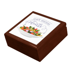 Eat more plants fresh salad motivation lettering gift box