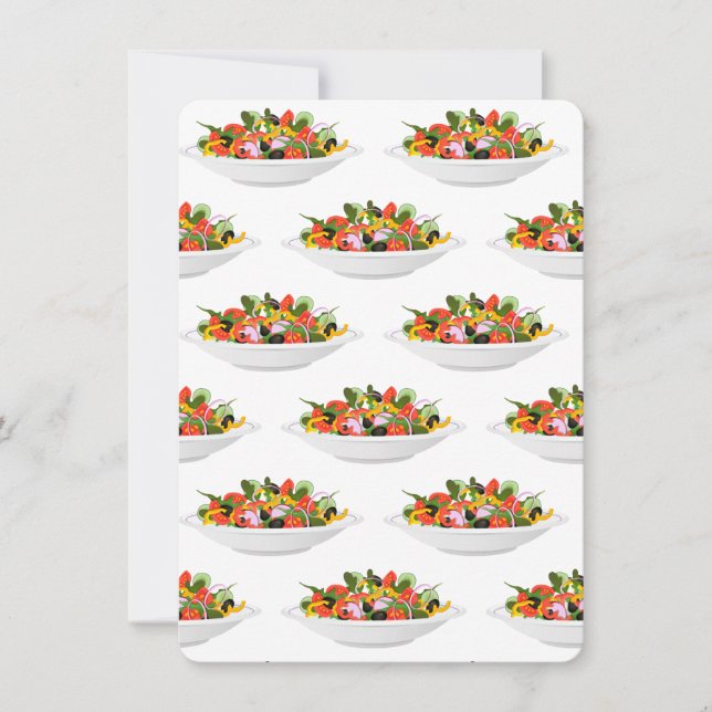 Eat more plants fresh salad motivation lettering holiday card (Front)