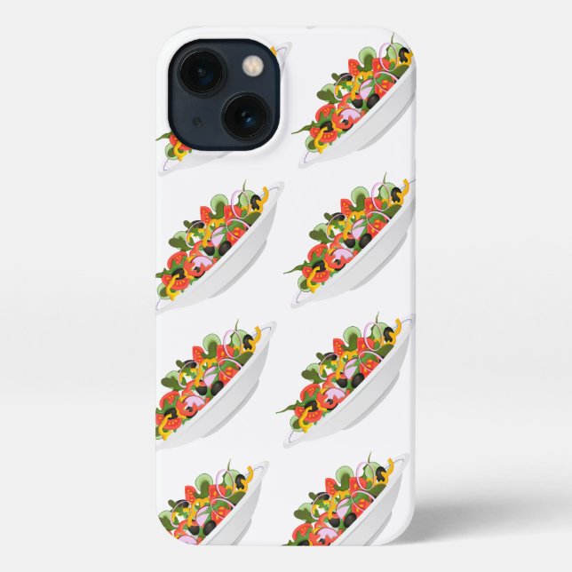 Eat more plants fresh salad motivation lettering iPhone case (Back)