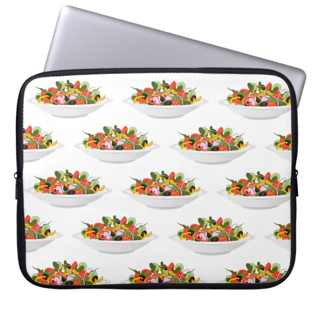 Eat more plants fresh salad motivation lettering laptop sleeve (Front)